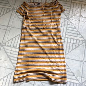 Girls striped knee-length dress